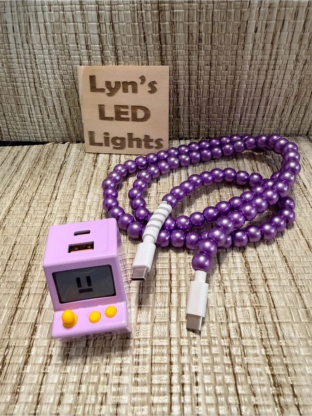 Beaded Charging Cable Type C Dual Port